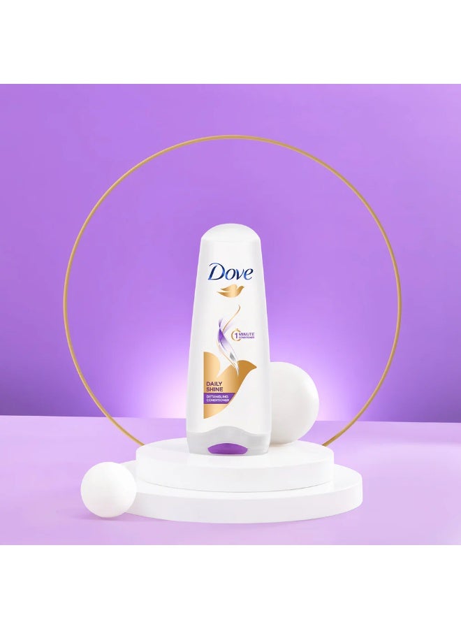 دوف شامبو دوف ديلي شاين 650 مل وبلسم دوف ديلي شاين 175 مل، مجموعة | للشعر التالف أو المجعد | غني بسيروم مغذي - Image 2